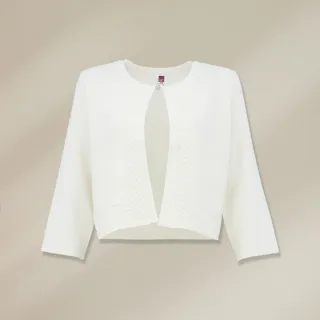 【ILEY 伊蕾】立體織紋附金蔥花朵別針小香外套(杏色；M-XL；1223214805) 歷史價格詳細信息