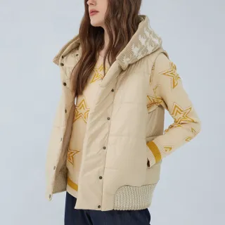 【ILEY 伊蕾】可拆皮草毛領毛料修身外套(淺黃；M-2L；1244314039) 歷史價格詳細信息