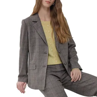 【ILEY 伊蕾】復古格紋V領開襟長洋裝(黑色；M-XL；1222027243) 歷史價格詳細信息