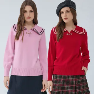 【ILEY 伊蕾】撞色鍊條提織針織上衣(黑色；M-2L；1234405003) 歷史價格詳細信息