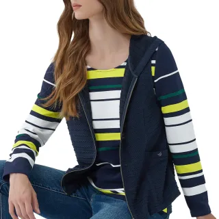 【ILEY 伊蕾】條紋微澎袖兩穿式外套(灰色；M-XL；1242014010) 歷史價格詳細信息