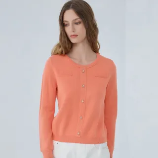 【ILEY 伊蕾】高雅珠花假門襟混羊毛針織上衣(桔色；M-XL；1234345006) 價格比較,價格查詢,歷史價格詳細信息