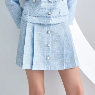 【ILEY 伊蕾】限量花呢小香風蕾絲領外套(淺藍色；M-XL；1234074602) 歷史價格詳細信息