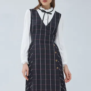 【ILEY 伊蕾】壓摺絲巾印花假兩件雪紡上衣(深藍色；L-XL；1233061403) 歷史價格詳細信息