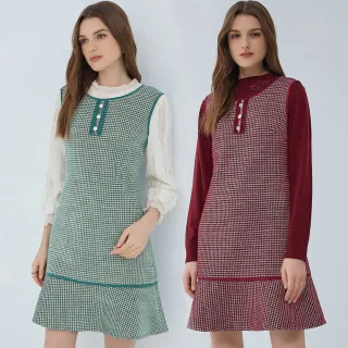 【ILEY 伊蕾】千禧學院風不規則壓褶褲裙(綠色；M-XL；1233012439) 歷史價格詳細信息