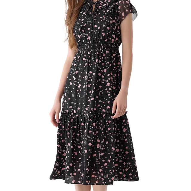 【ILEY 伊蕾】貓咪條紋曲線緹花抽繩綁結針織上衣1214281608(深藍) 歷史價格詳細信息