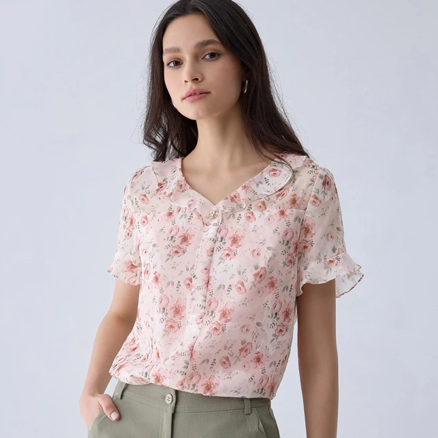 【ILEY 伊蕾】花卉星點抽鬚八分牛仔小直筒褲(白色；M-XL；1233338615) 歷史價格詳細信息