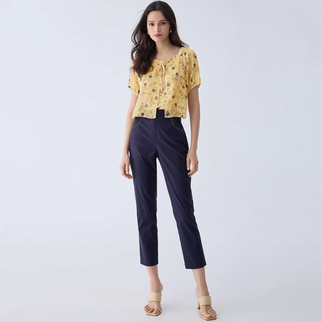 【ILEY 伊蕾】涼感針織簡約條紋上衣(卡其色；M-XL；1242175003) 歷史價格詳細信息