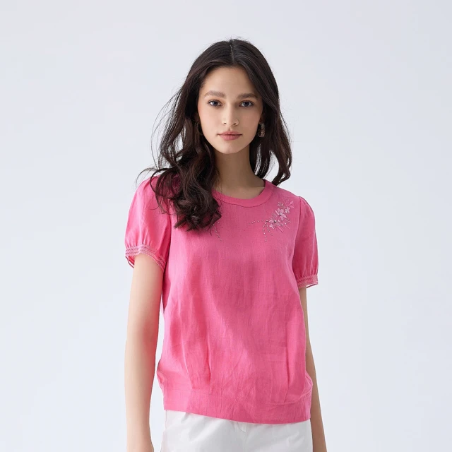 【ILEY 伊蕾】桃色星星提織混羊毛針織長版上衣(桃色；M-XL；1234485103) 歷史價格詳細信息