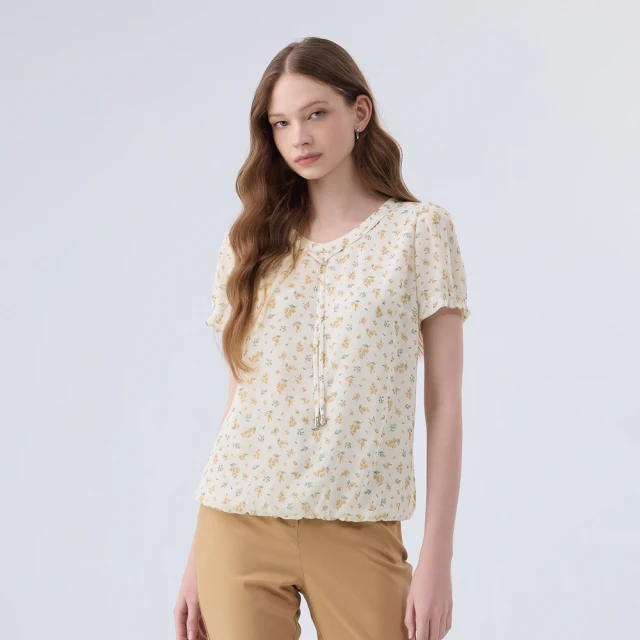 【ILEY 伊蕾】雪紡七分袖造型上衣(深藍；L-3L；1243181103) 歷史價格詳細信息