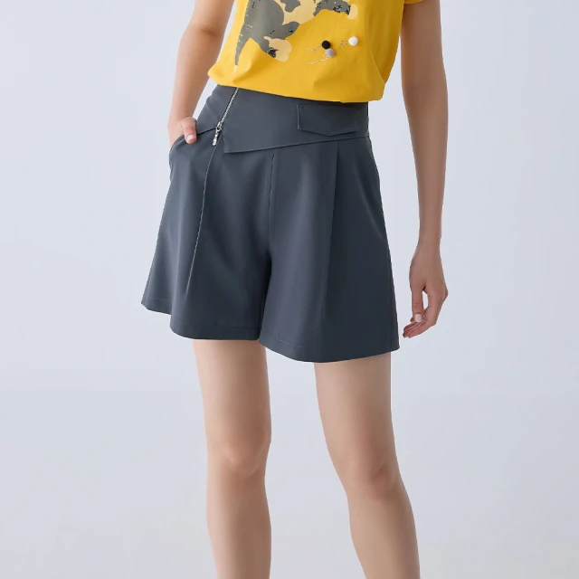 【ILEY 伊蕾】休閒都會縲縈寬直筒褲(淺紫色；M-XL；1241026708) 歷史價格詳細信息