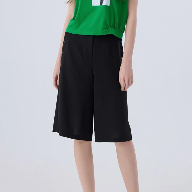 【ILEY 伊蕾】休閒百搭造型寬褲(黑；M-2L；1243026713) 歷史價格詳細信息