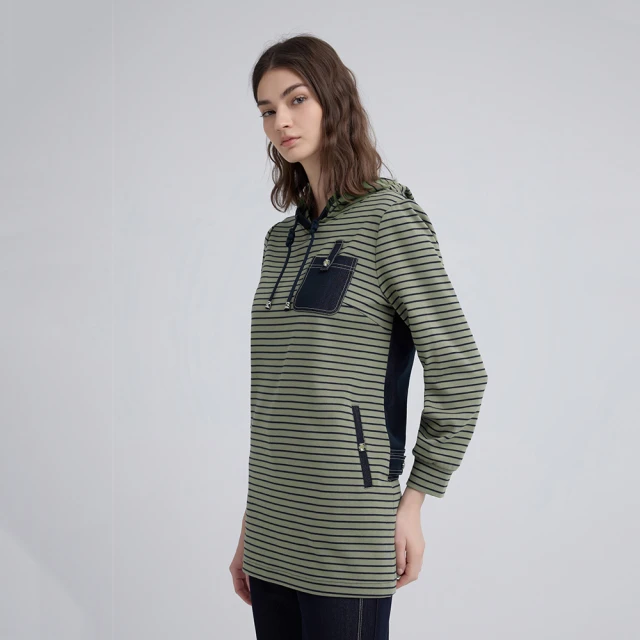 【ILEY 伊蕾】條紋微澎袖兩穿式外套(灰色；M-XL；1242014010) 歷史價格詳細信息