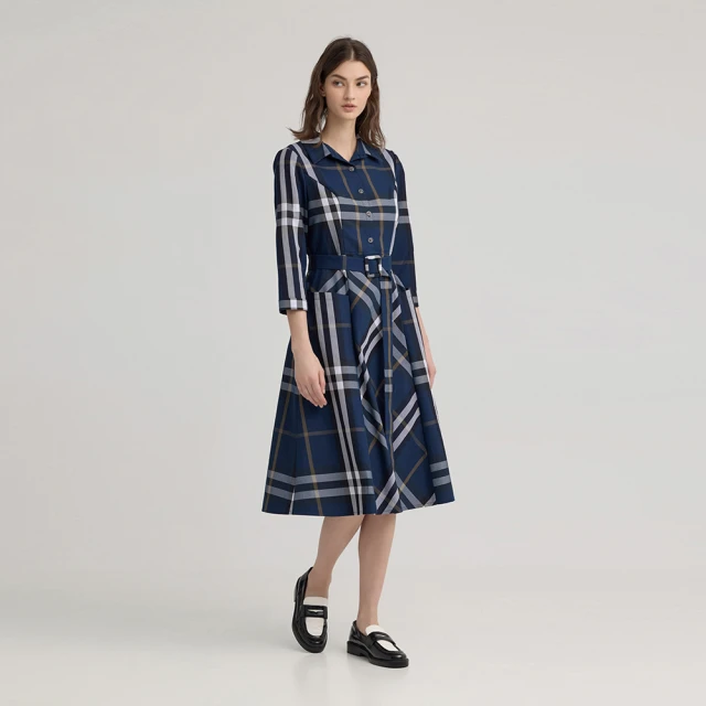 【ILEY 伊蕾】都會藍白條紋長版襯衫上衣(淺藍色；M-XL；1231011518) 歷史價格詳細信息