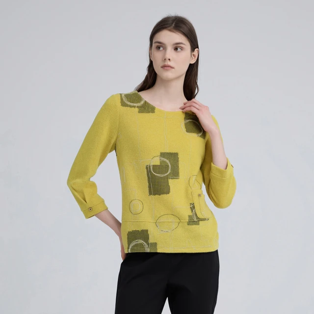 【ILEY 伊蕾】藝術彩漾飾品純棉上衣(白色；M-XL；1233501203) 歷史價格詳細信息