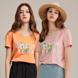 【ILEY 伊蕾】玫瑰花卉壓摺荷葉邊雪紡上衣(淺粉；M-2L；1243071408) 歷史價格詳細信息