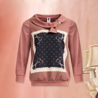 【ILEY 伊蕾】貴氣淑女造型領拼接雪紡絲巾印花上衣1213081024(粉) 價格比較,價格查詢,歷史價格詳細信息