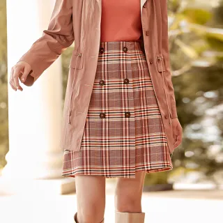 【ILEY 伊蕾】學院風格紋造型剪接垂墜荷葉褲裙(灰色；M-XL；1223422402) 歷史價格詳細信息