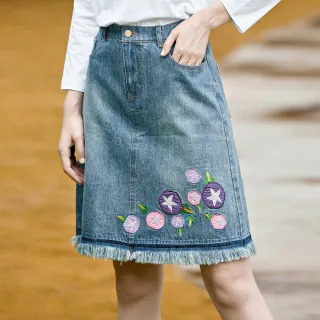 【ILEY 伊蕾】牽牛花刺繡縫珠圖案週年紀念款牛仔短裙1213028269(藍) 價格比較,價格查詢,歷史價格詳細信息