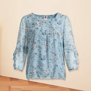 【ILEY 伊蕾】織蔥條紋印花萊賽爾混棉七分袖襯衫1221441501(紅) 歷史價格詳細信息