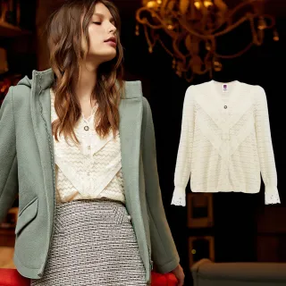 【ILEY 伊蕾】宮廷感重工蕾絲上衣(白色；M-XL；1233021852) 歷史價格詳細信息