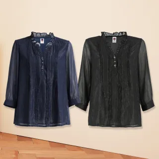 【ILEY 伊蕾】織蔥條紋印花萊賽爾混棉七分袖襯衫1221441501(紅) 歷史價格詳細信息