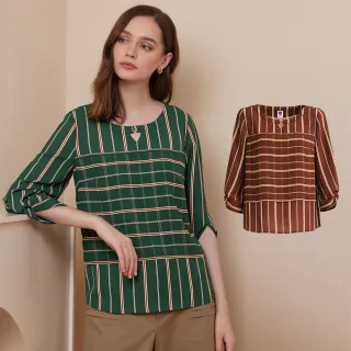 【ILEY 伊蕾】條紋微澎袖兩穿式外套(灰色；M-XL；1242014010) 歷史價格詳細信息