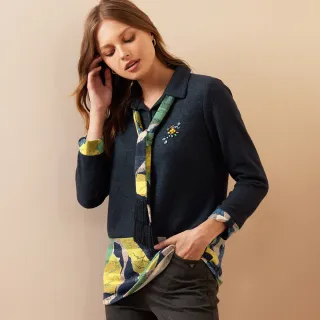 【ILEY 伊蕾】藝術彩漾飾品純棉上衣(白色；M-XL；1233501203) 歷史價格詳細信息