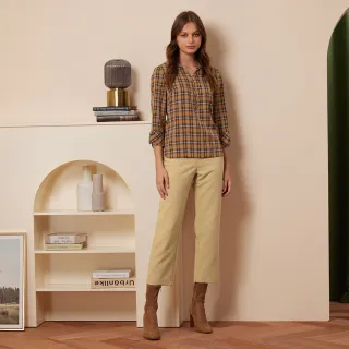 【ILEY 伊蕾】簡約質感撞色織帶縲縈上衣(兩色；M-XL；1232011442) 歷史價格詳細信息