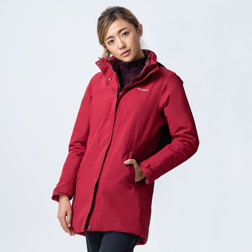 【ATUNAS 歐都納】女款中長版單件式科技纖維外套 (A1-G1838W 深棗紅/防水/防風/透氣) 歷史價格詳細信息