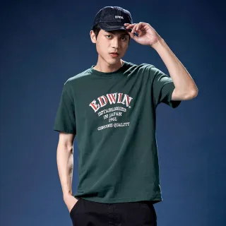 【EDWIN】男女裝 網路獨家↘手繪立扣LOGO短袖T恤(黑色) 歷史價格詳細信息