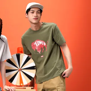 【EDWIN】男女裝 網路獨家↘手繪立扣LOGO短袖T恤(黑色) 歷史價格詳細信息