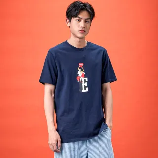 【EDWIN】男女裝 網路獨家↘插畫LOGO短袖T恤(丈青色) 歷史價格詳細信息