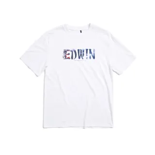 【EDWIN】男女裝 人氣復刻款 理髮廳 霓虹燈管印花短袖T恤(淡桔色) 歷史價格詳細信息