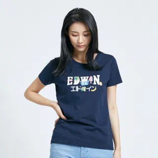 【EDWIN】女裝 人氣復刻款 繽紛繡花LOGO短袖T恤(黑色) 歷史價格詳細信息