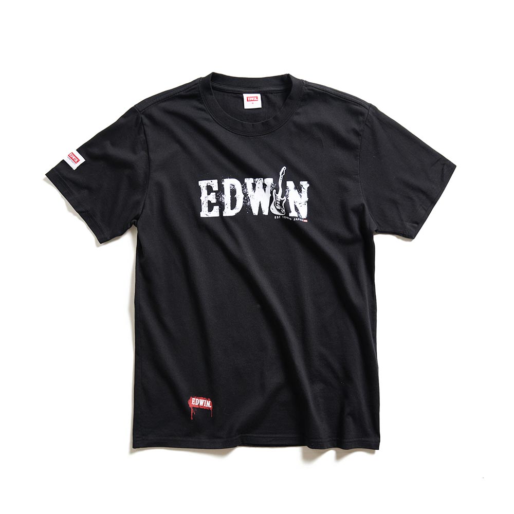 EDGE LOGO厚長袖T恤黑色男款 EDWIN 滿版印花強推 歷史價格詳細信息
