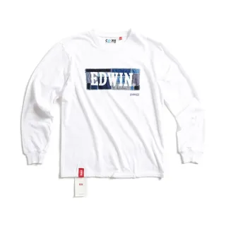 【EDWIN】男裝 牛仔紋日文字短袖T恤(白色) 歷史價格詳細信息