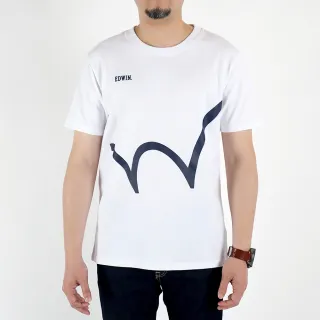 【EDWIN】男裝 人氣復刻款 漸層LOGO短袖T恤(白色) 歷史價格詳細信息