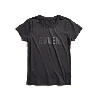 【EDWIN】女裝 涼感系列 大LOGO圓領短袖T恤(黑色) 歷史價格詳細信息