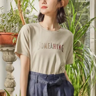 【SOMETHING】女裝 LOGO印花Ｕ領短袖T恤(淡藍色) 歷史價格詳細信息