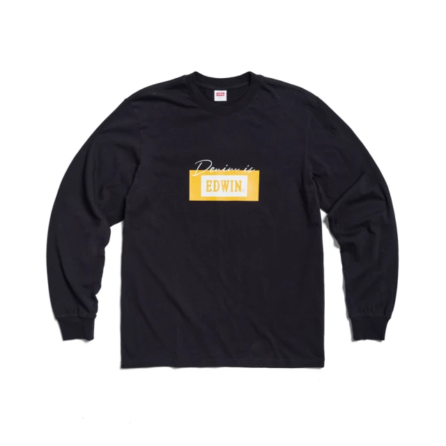【EDWIN】男裝 網路獨家↘草寫Denim LOGO長袖T恤(丈青色) 歷史價格詳細信息