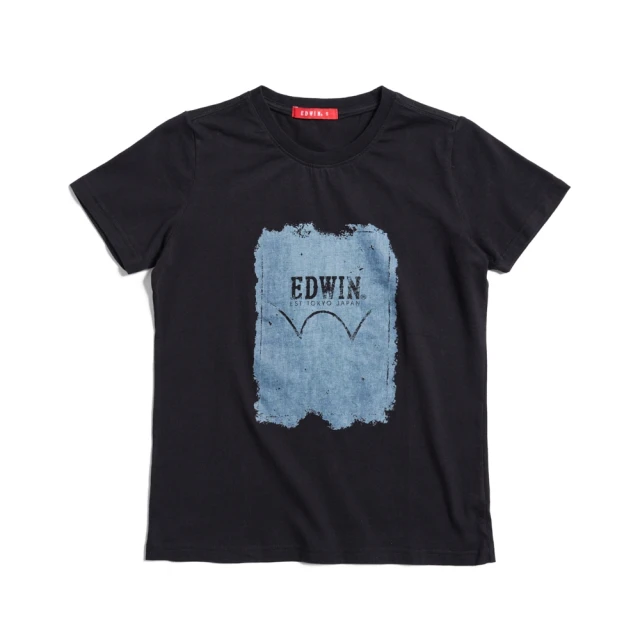 【EDWIN】女裝 人氣復刻款 繽紛繡花LOGO短袖T恤(黑色) 歷史價格詳細信息