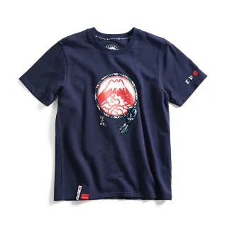 【EDWIN】江戶勝 男裝  草寫字圖騰連帽長袖T恤(丈青色) 歷史價格詳細信息