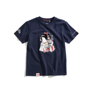 【EDWIN】江戶勝 女裝 忍者系列 伊賀忍者印花短袖T恤(珊瑚紅) 歷史價格詳細信息