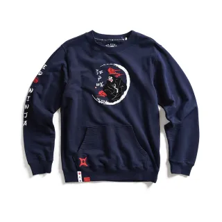 【EDWIN】江戶勝 男裝  草寫字圖騰連帽長袖T恤(丈青色) 歷史價格詳細信息