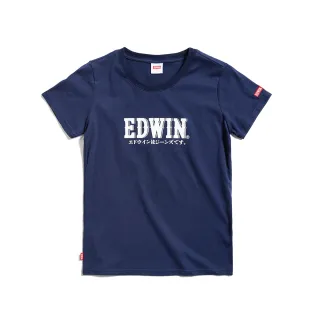 【EDWIN】女裝 小火車復古LOGO短袖T恤(淺藍色) 歷史價格詳細信息