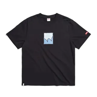 【EDWIN】男裝 再生系列 牛仔拼接LOGO長袖T恤(白色) 歷史價格詳細信息