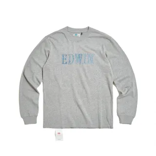 【EDWIN】男裝 再生系列 牛仔拼接LOGO長袖T恤(白色) 歷史價格詳細信息