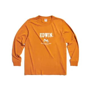【EDWIN】男女裝 東京散策系列 毛豆三兄弟連帽長袖T恤(黃褐色) 歷史價格詳細信息