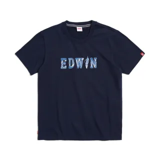 【EDWIN】男裝 牛仔紋日文字短袖T恤(白色) 歷史價格詳細信息